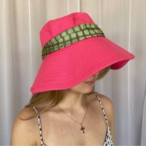 J.Crew Wide Brim Summer Hat Cotton Women
M-L Beach Pool Buckle Pink Barbiecore